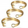 Chiave piatta Bracciale in acciaio inox oro Biker meccanico IM#24059