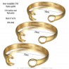 Bracciale piatto a chiave in acciaio inox oro Biker Meccanico IM#24060