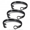 Chiave piatta Bracciale in acciaio inox nero Biker meccanico IM#24067