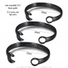 Chiave piatta Bracciale in acciaio inox nero Biker meccanico IM#24068