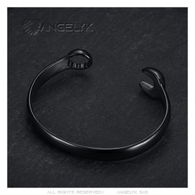 Bracelet clé plate Acier inoxydable Noir Biker Mécanicien  IM#24070