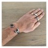 Bracciale piatto a chiave Acciaio inossidabile Retro Biker Mechanic IM#24079