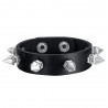 Bracciale Force punk Borchiato Force 1 fila Pelle Nera IM#24103