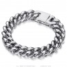 Bracciale uomo 13 mm argento acciaio inox 21 cm IM#24125