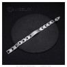 Bracelet homme réglable Acier inoxydable Argent Croix Prière 22cm  IM#24140