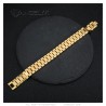 Herrenarmband Mesh Oyster verstellbar Edelstahl Gold IM#24157