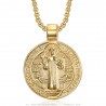 Saint Benedict medal pendant Stainless steel Gold IM#24186