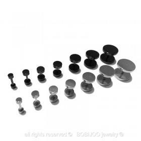 PIP0007 BOBIJOO Jewelry Orecchino Finto Piercing Plug In Metallo Acciaio Riavvolgitore