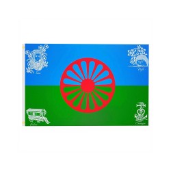 Travelling gypsy flag Sara Niglo Verdine Camargue 90x60cm IM#24204