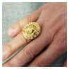Horseshoe Ring Diamond Camargue Traveller Steel Gold   IM#24255