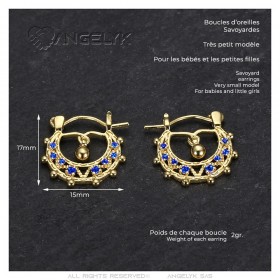 Savoyardes Bébé 15mm Créoles Diamant  IM#24274