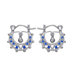 Savoiardo Baby 15 mm Creole Blu Zaffiro Argento  IM#24289