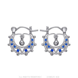 Savoiardo Baby 15 mm Creole Blu Zaffiro Argento  IM#24290