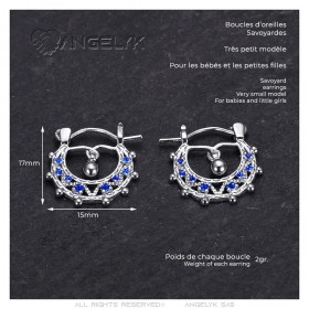 Savoyardes Bébé 15mm Créoles Diamant  IM#24292