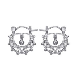 Creoli Savoiardi Baby 15 mm Argento Diamante  IM#24295