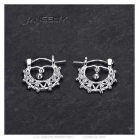 Creoli Savoiardi Baby 15 mm Argento Diamante  IM#24297