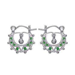 Savoiardo Baby 15 mm Creole Verde Smeraldo Argento  IM#24301