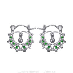 Savoiardo Baby 15 mm Creole Verde Smeraldo Argento  IM#24302