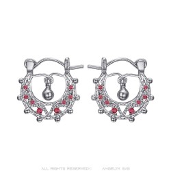 Savoiardo Baby 15 mm Creole Rosso Rubino Fuoco Argento IM#24308