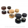 Boucle d'Oreille Faux Piercing Plug Bois Métal Acier bobijoo