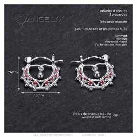 Savoyardes Bébé 15mm Créoles Diamant  IM#24310