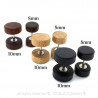 PIP0016 BOBIJOO Jewelry Earring Fake Piercing Plug Wood Metal Steel