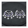 Boucles d'oreilles Savoyardes Niglo Femme Gitane Argent Saphir  IM#24339