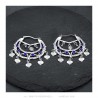 Niglo Women's Gitane Silver Sapphire Savoyard Earrings IM#24339