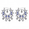 Boucles d'oreilles Savoyardes Santana Niglo Gitane Argent Saphir  IM#24343