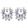 Santana Niglo Gitane Silver Sapphire Savoyard Earrings IM#24343