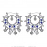 Santana Niglo Gitane Silver Sapphire Savoyard Earrings IM#24344