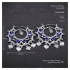 Santana Niglo Gitane Silver Sapphire Savoyard Earrings IM#24346