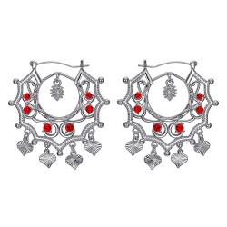 Santana Niglo Gitane Orecchini savoiardi in argento con rubino IM#24349
