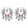 Boucles d'oreilles Savoyardes Santana Niglo Gitane Argent Rubis  IM#24349