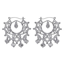 Santana Niglo Gitane Orecchini savoiardi in argento con diamanti IM#24355