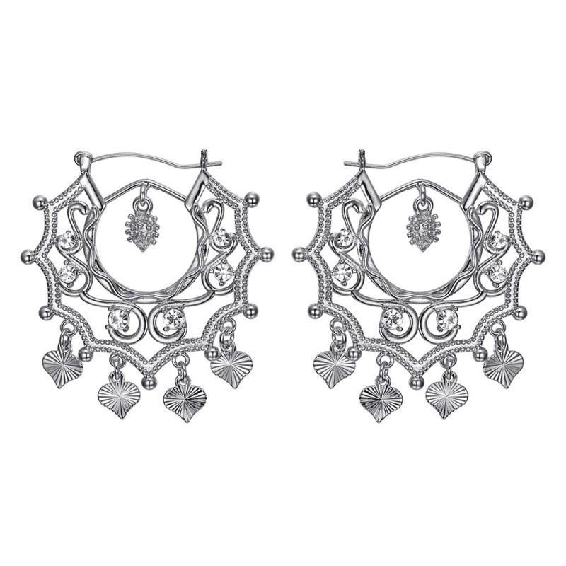 Boucles d'oreilles Savoyardes Santana Niglo Gitane Argent Diamant  IM#24355