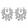 Boucles d'oreilles Savoyardes Santana Niglo Gitane Argent Diamant  IM#24355