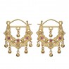 Earrings Savoyardes Model Perla Pink Sapphire Gold IM#24367