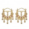 Earrings Savoyardes Model Perla Pink Sapphire Gold IM#24367