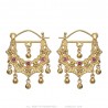 Earrings Savoyardes Model Perla Pink Sapphire Gold IM#24368