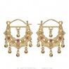 Earrings Savoyardes Model Perla Pink Sapphire Gold IM#24368