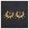 Boucles d'oreilles Savoyardes Modèle Perla Rose Saphir Or  IM#24369