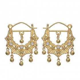 Pendientes Savoyardes Modelo Perla Diamante Oro IM#24373