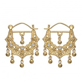 Earrings Savoyardes Model Perla Diamond Gold IM#24373