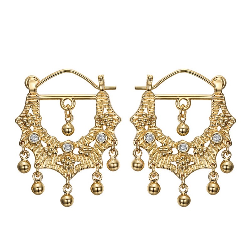 Pendientes Savoyardes Modelo Perla Diamante Oro IM#24373