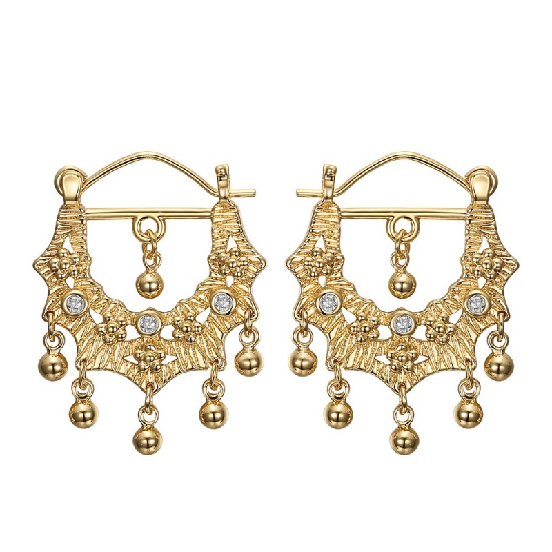 Earrings Savoyardes Model Perla Diamond Gold IM#24373