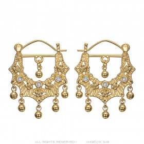Earrings Savoyardes Model Perla Diamond Gold IM#24374