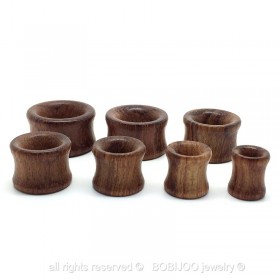 PIP0014 BOBIJOO Jewelry Plug Retractor Extender Wood Brown