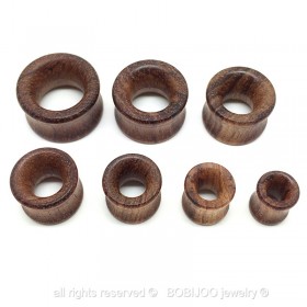 PIP0014 BOBIJOO Jewelry Plug Retractor Extender Wood Brown