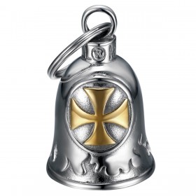 VINGVO Cloche de motard de moto Pendentif CrossBell en Acier